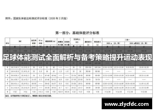 足球体能测试全面解析与备考策略提升运动表现